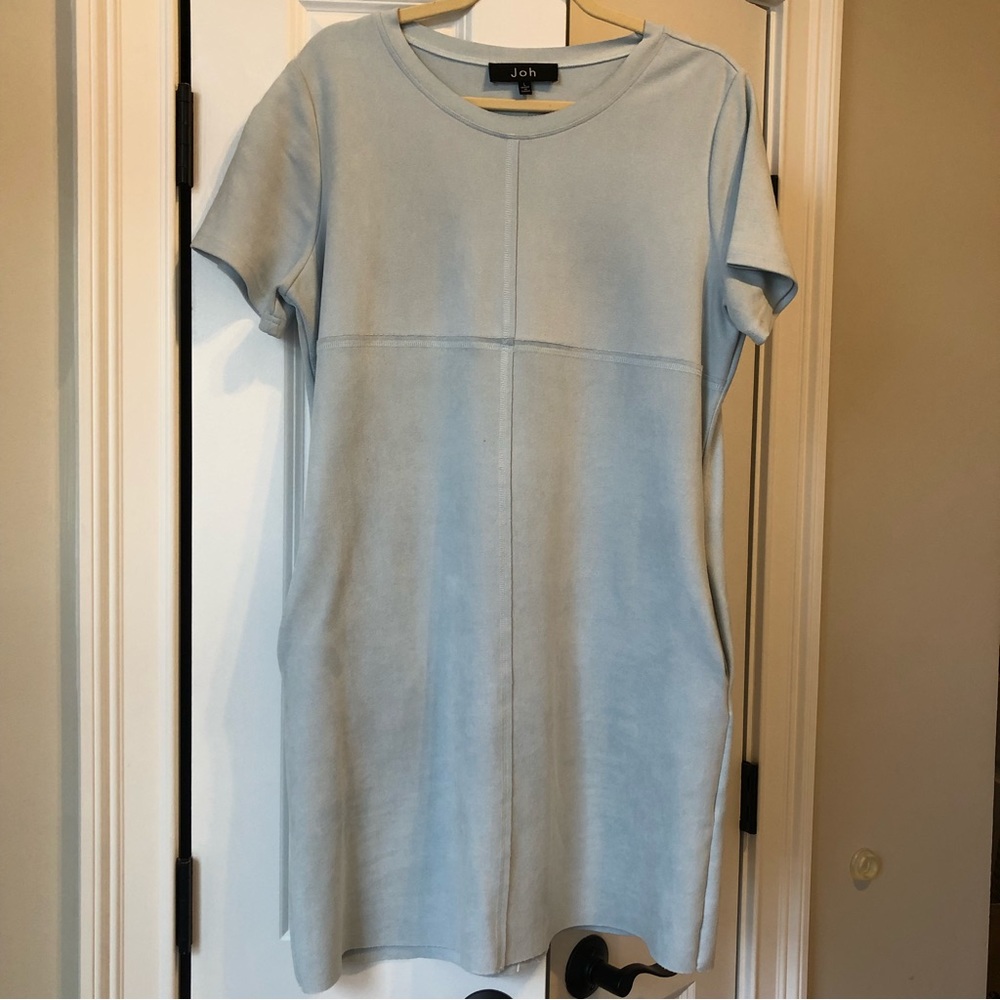Joh faux suede tshirt dress, size large